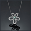 Flower ZC Pendant Necklace sterling silver 925 plated 316L