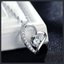 Crystal Heart ZC Necklace sterling silver 925 plated 316L