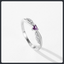 Elegant Purple Heart ZC Ring sterling silver 925 plated 316L