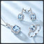 Sky Blue ZC Jewelry Set silver plated 316L