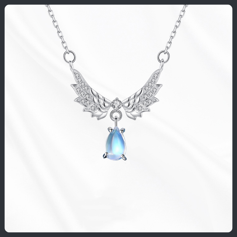 Wings of Angel ZC Pendant Necklace sterling silver 925 plated 316L