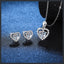 Luxury ZC Bridal Jewelry Set silver plated 316L