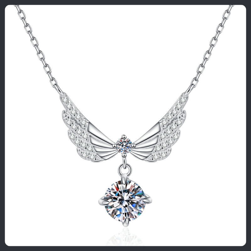 Graceful Angel Wings ZC Necklace sterling silver 925 plated 316L