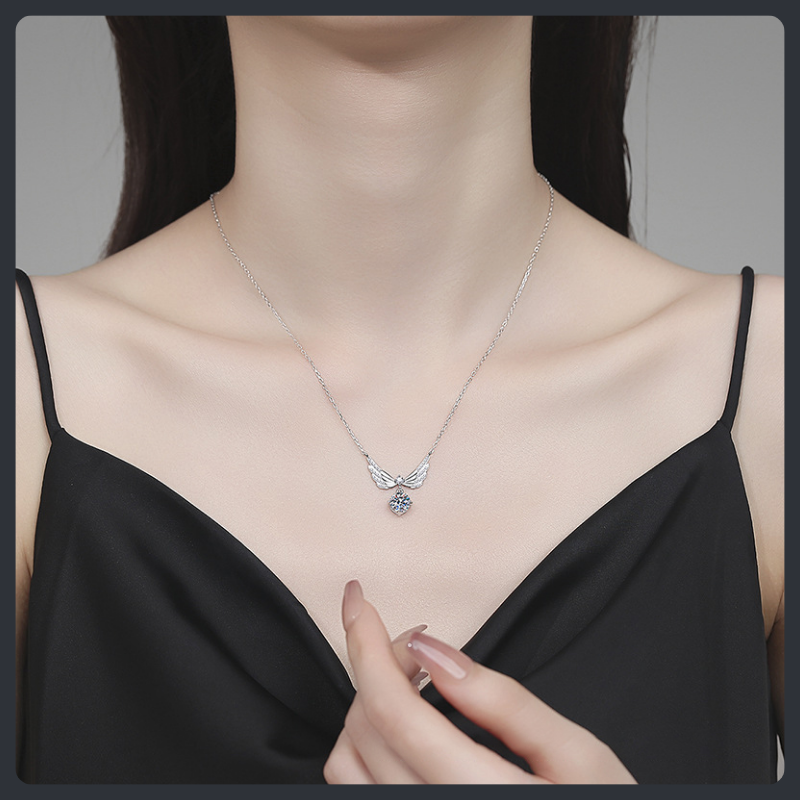 Graceful Angel Wings ZC Necklace sterling silver 925 plated 316L