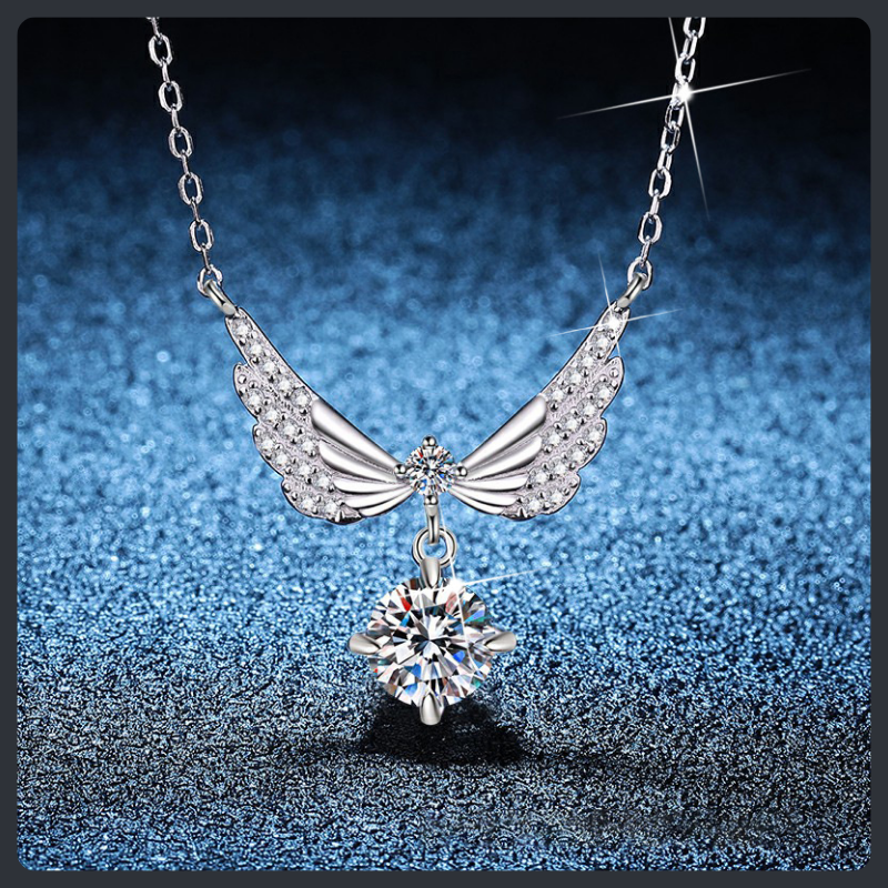 Graceful Angel Wings ZC Necklace sterling silver 925 plated 316L