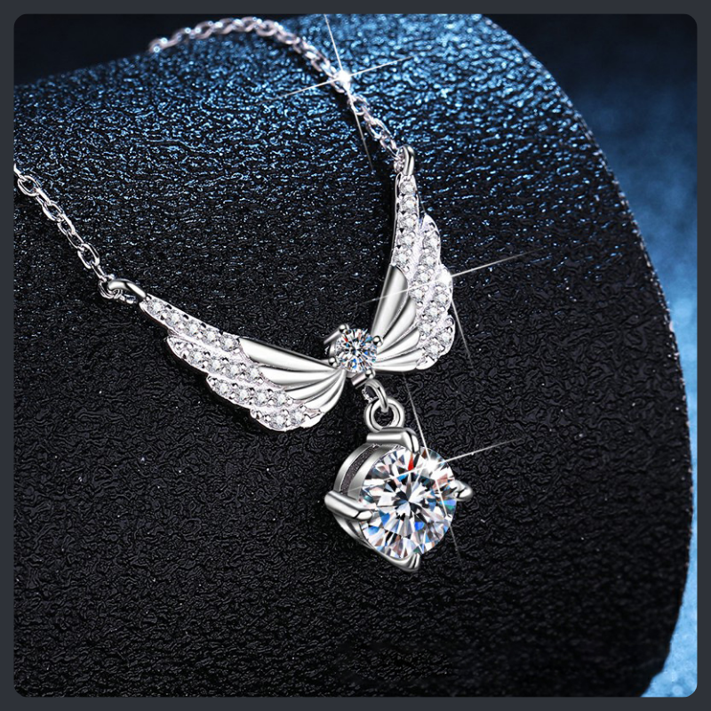 Graceful Angel Wings ZC Necklace sterling silver 925 plated 316L Secondary image