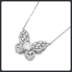 Minimalist Butterfly ZC Necklace sterling silver 925 plated 316L
