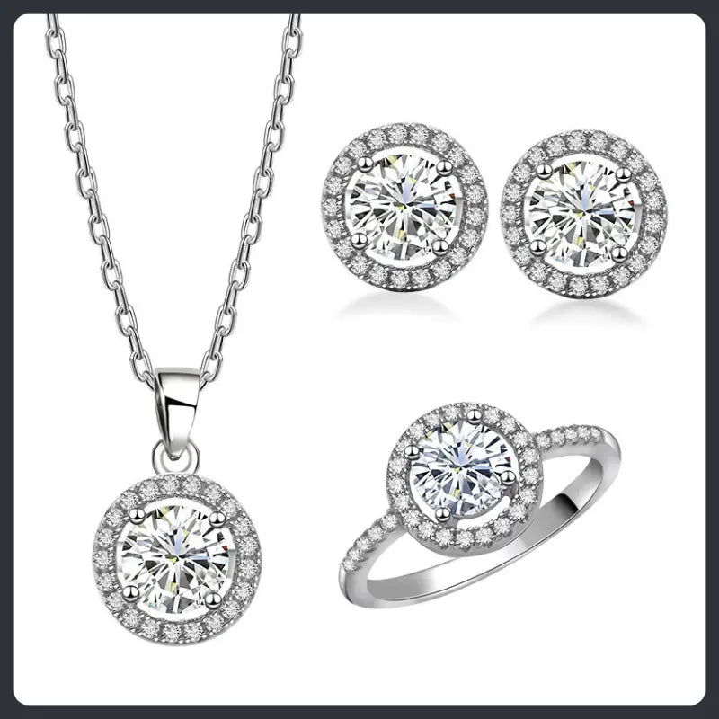 Bridal ZC Set silver plated 316L