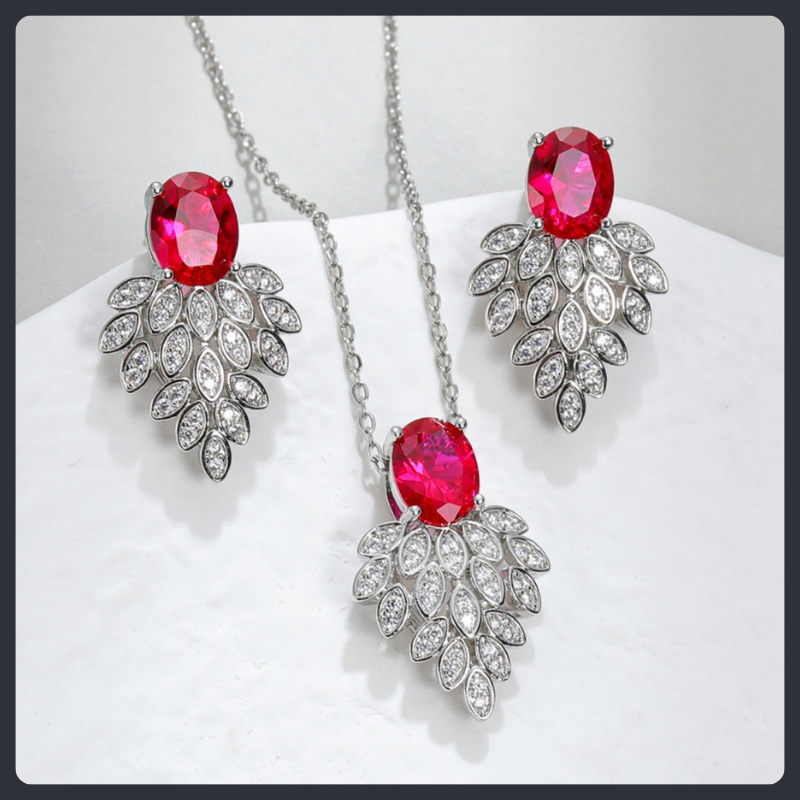 Goldfish ZC Bridal Jewelry Set sterling silver 925 plated 316L