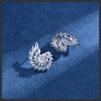 Swirl Design ZC Stud Earrings sterling silver 925 plated 316L