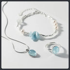 Bead Style ZC Jewelry Set silver plated 316L