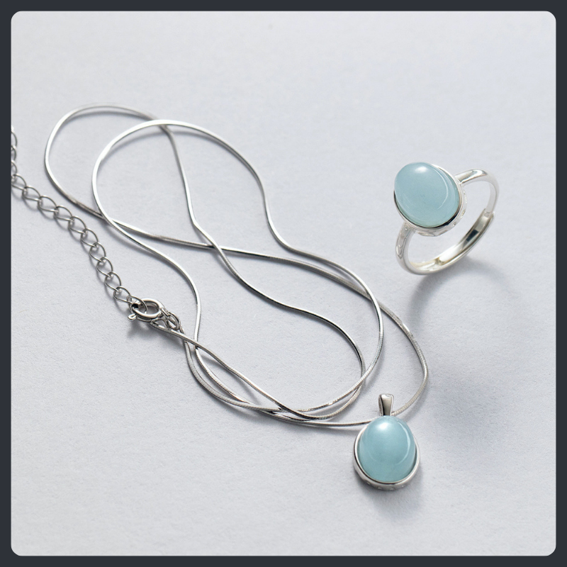 Bead Style ZC Jewelry Set sterling silver 925 plated 316L