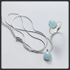Bead Style ZC Jewelry Set silver plated 316L