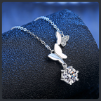 Fine Butterfly ZC Choker Necklace sterling silver 925 plated 316L