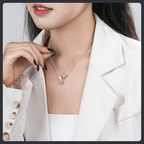 Fine Butterfly ZC Choker Necklace sterling silver 925 plated 316L