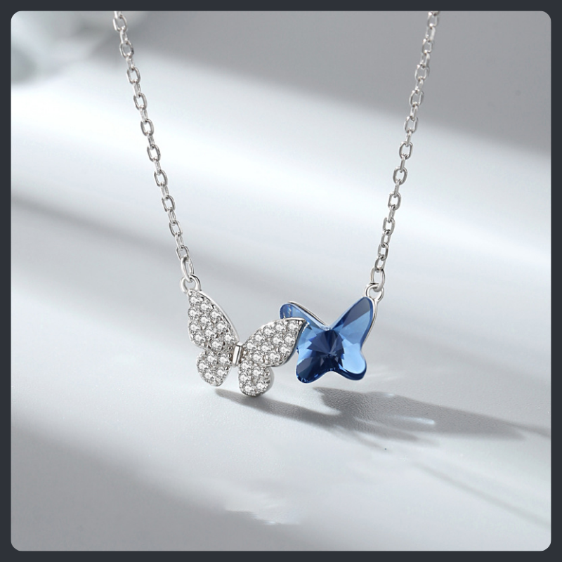 Butterfly ZC Pendant Necklace sterling silver 925 plated 316L Main image