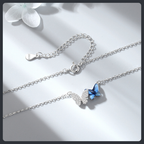 Butterfly ZC Pendant Necklace sterling silver 925 plated 316L