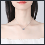 Butterfly ZC Pendant Necklace sterling silver 925 plated 316L