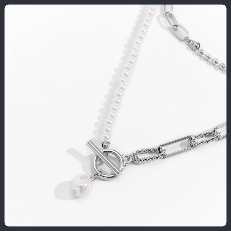 Boho ZC Choker Necklace sterling silver 925 plated 316L