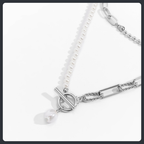 Boho ZC Choker Necklace sterling silver 925 plated 316L