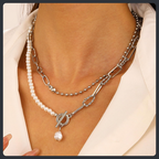 Boho ZC Choker Necklace sterling silver 925 plated 316L