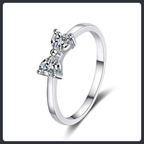 Butterflies Heart ZC Ring sterling silver 925 plated 316L