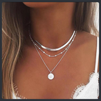 Boho Lotus ZC Choker Necklace sterling silver 925 plated 316L