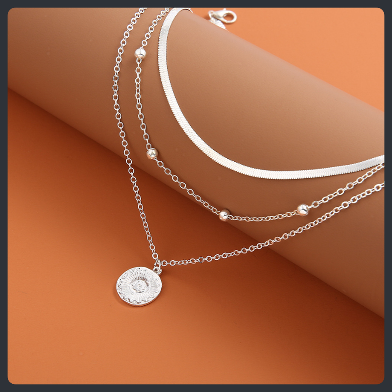 Boho Lotus ZC Choker Necklace sterling silver 925 plated 316L Main image