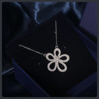 Luxury Flower ZC Jewelry Set silver plated 316L