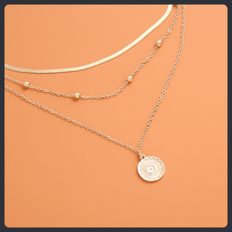 Boho Lotus ZC Choker Necklace sterling silver 925 plated 316L