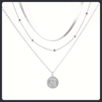 Boho Lotus ZC Choker Necklace sterling silver 925 plated 316L