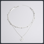 Boho Lotus ZC Choker Necklace sterling silver 925 plated 316L