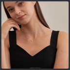 Double-Layer ZC Pendant Necklace sterling silver 925 plated 316L