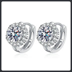 Elegant Huggie ZC Earrings sterling silver 925 plated 316L