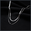 Double Layer Snake Chain ZC Necklace sterling silver 925 plated 316L