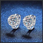 Elegant Huggie ZC Earrings sterling silver 925 plated 316L