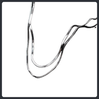 Double Layer Snake Chain ZC Necklace sterling silver 925 plated 316L