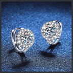 Elegant Huggie ZC Earrings sterling silver 925 plated 316L