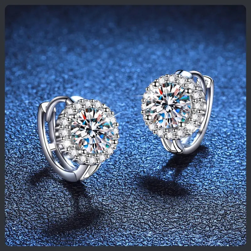 Elegant Huggie ZC Earrings sterling silver 925 plated 316L