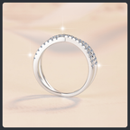 Criss Cross ZC Eternity Band sterling silver 925 plated 316L