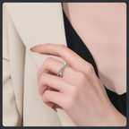 Criss Cross ZC Eternity Band sterling silver 925 plated 316L