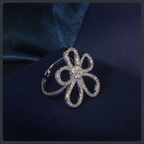 Luxury Flower ZC Jewelry Set sterling silver 925 plated 316L