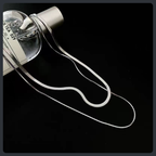 Double Layer Snake Chain ZC Necklace sterling silver 925 plated 316L