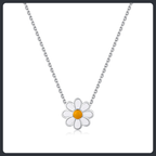 Sweet Daisy ZC Pendant Necklace sterling silver 925 plated 316L