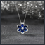Pear Flower ZC Pendant Necklace sterling silver 925 plated 316L