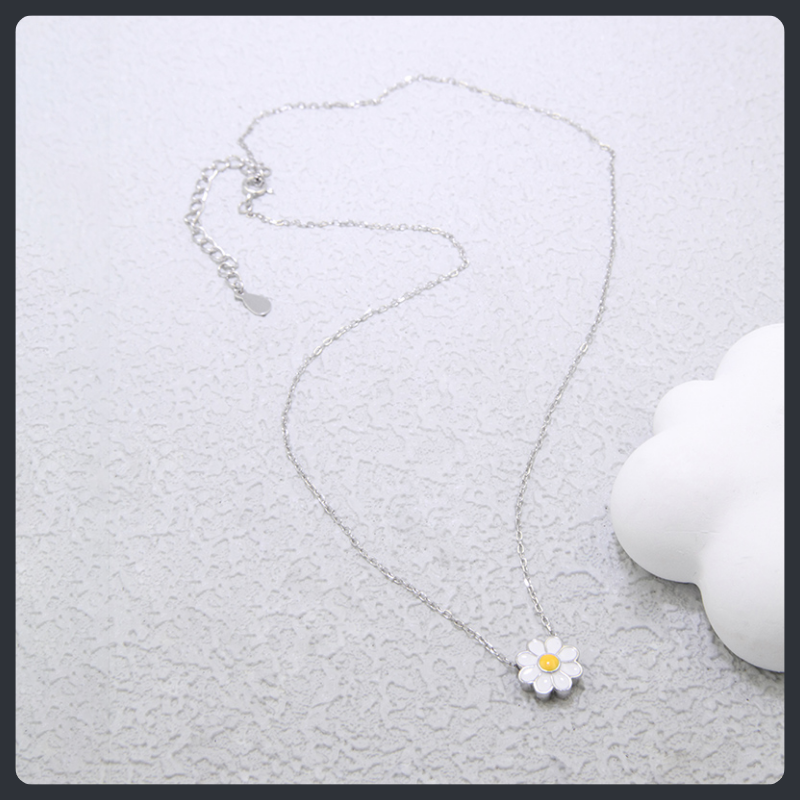 Sweet Daisy ZC Pendant Necklace sterling silver 925 plated 316L