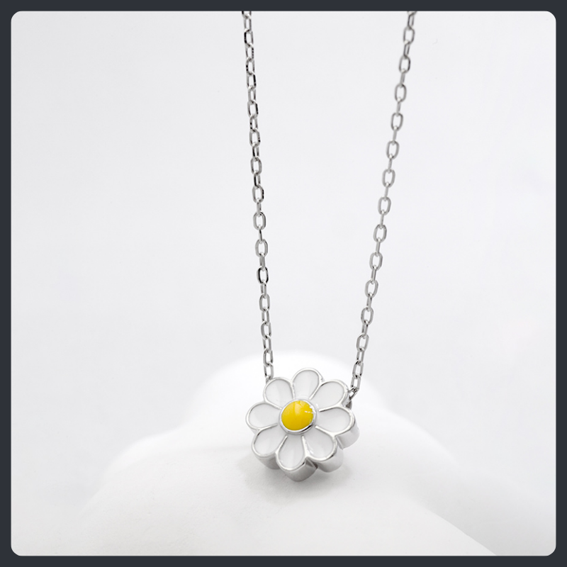 Sweet Daisy ZC Pendant Necklace sterling silver 925 plated 316L