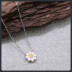 Sweet Daisy ZC Pendant Necklace sterling silver 925 plated 316L