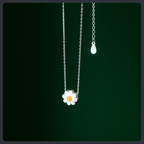 Sweet Daisy ZC Pendant Necklace sterling silver 925 plated 316L