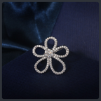 Luxury Flower ZC Jewelry Set sterling silver 925 plated 316L